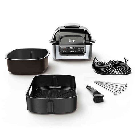 Ninja Foodi 5-in-1 Indoor Grill with Air Fryer in Black/Stainless Steel