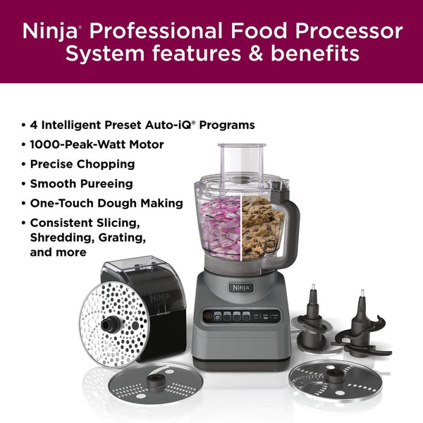 Ninja Professional Advanced 9-Cup Food Processor with Auto-iQ Preset Programs