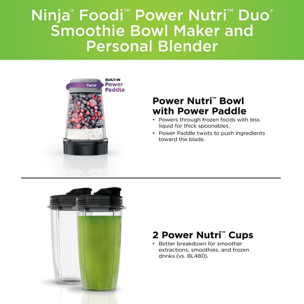 Ninja Foodi Power Nutri Duo Smoothie Bowl Maker and Personal Blender